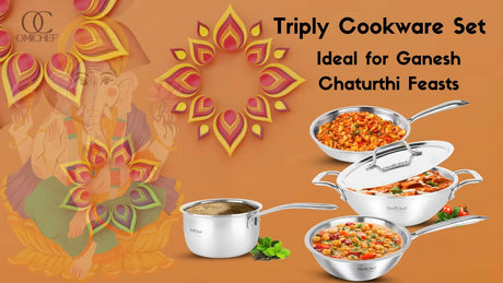 Triply Cookware Set: Ideal for Ganesh Chaturthi Feasts