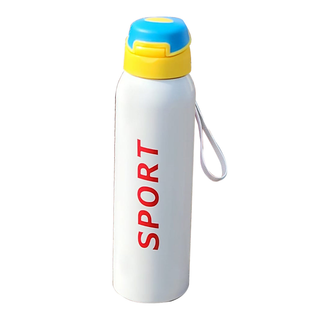 Sports Stainless Steel Water Bottle | with Straw | Matte | 500 ML