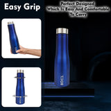 Blue Hi-Rise Stainless Steel Water Bottle Single Wall 1 Litre