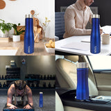 Blue Hi-Rise Stainless Steel Water Bottle Single Wall 1 Litre