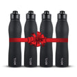 Vergo Stainless Steel Sports Water Bottle | Single Wall | 1 Litre | Pack Of 4 BOTTEL