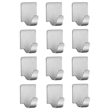 Super Strong Self Adhesive Sticky Hanger Holder For Kitchen Bathroom Bedroom Pack Of 12 Pcs