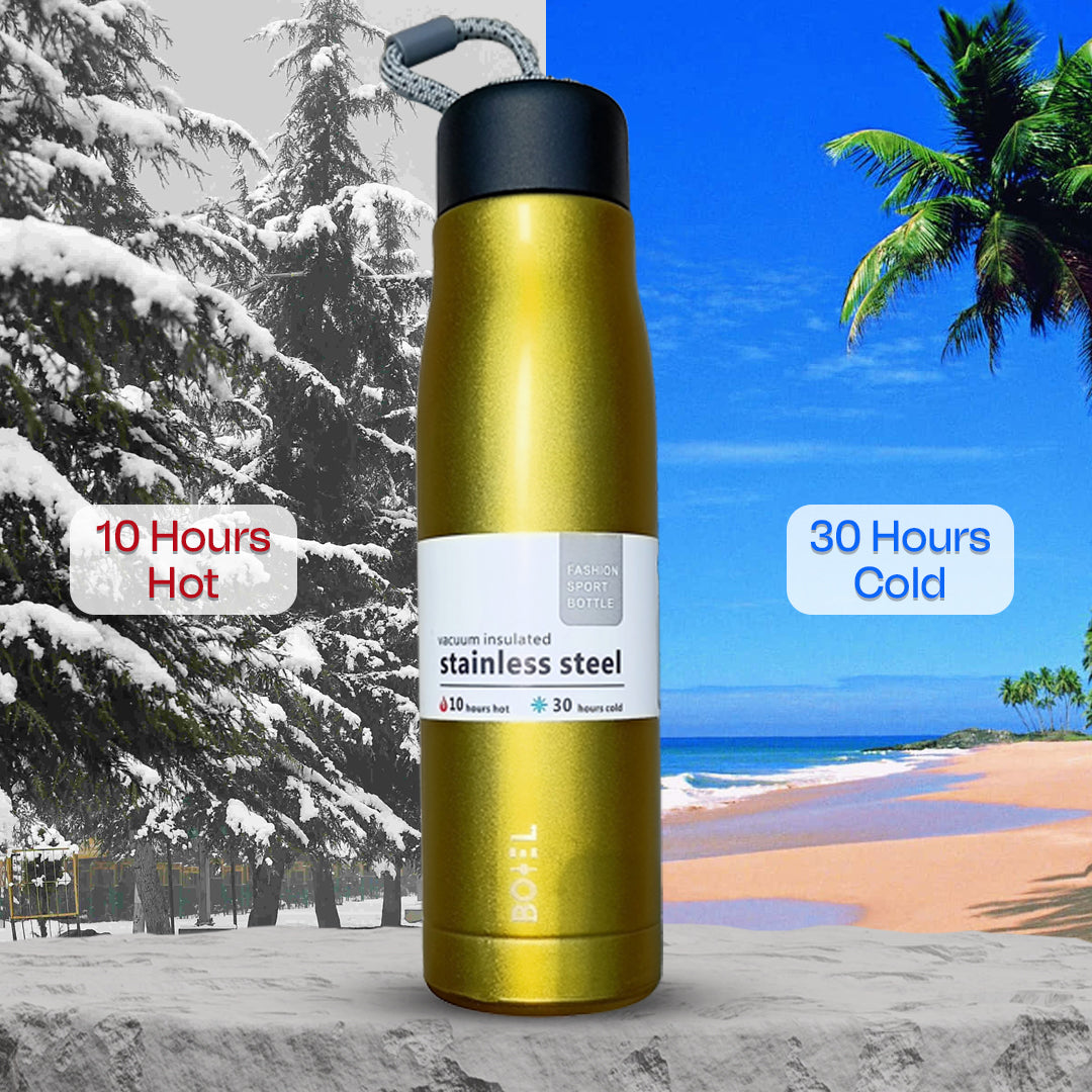 Sporty | Double Wall Steel Water Bottle | Vacuum Insulated | 10 Hours Hot & 24 Hours Cold