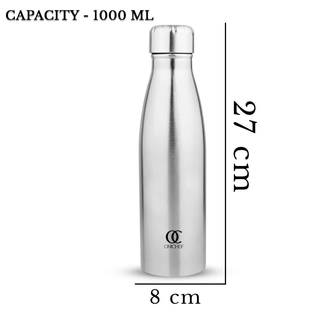 UniSteel Ozone Fridge Bottle- Capacity 1 Litre OmiChef