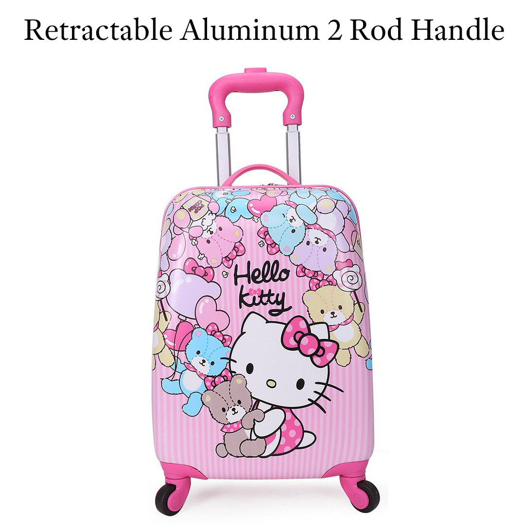 Hello Kitty-Travel Suitcase/Luggage For Kids Cabin Suitcase 4 Wheels - 18 inch