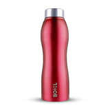 BoTTel Curvy Stainless Steel Water Bottle Single Wall Red 1 Litre