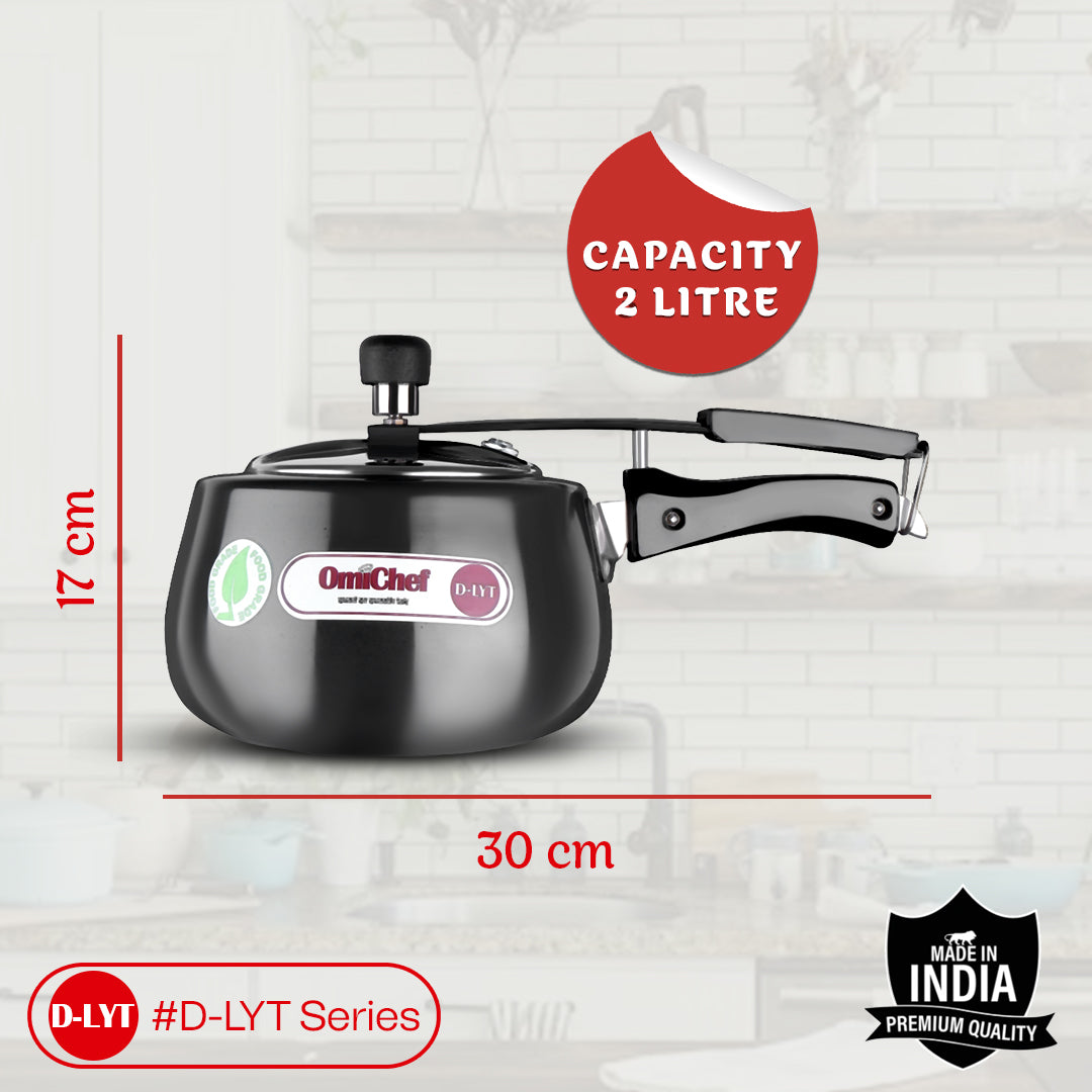 2 Litre | D-LYT | Hard Anodized | Induction Compatible | Curve | Pressure Cooker