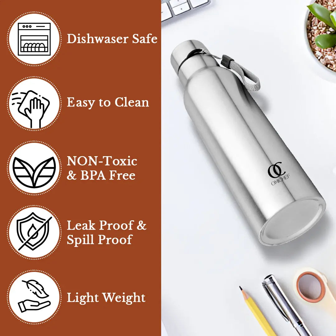 UniSteel Bolt Fridge Bottle- Capacity 750 ML OmiChef