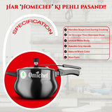 5 Litre | Hard Anodized | Induction Compatible | Matki | Pressure Cooker OmiChef