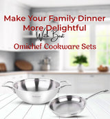 Omichef Triply Stainless Steel Cookware Combo Set of 3 Pcs | 20 CM