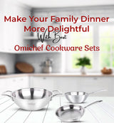 Omichef Triply Stainless Steel Cookware Combo Set of 4 Pcs 22 CM