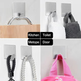 Super Strong Self Adhesive Sticky Hanger Holder For Kitchen Bathroom Bedroom Pack Of 12 Pcs