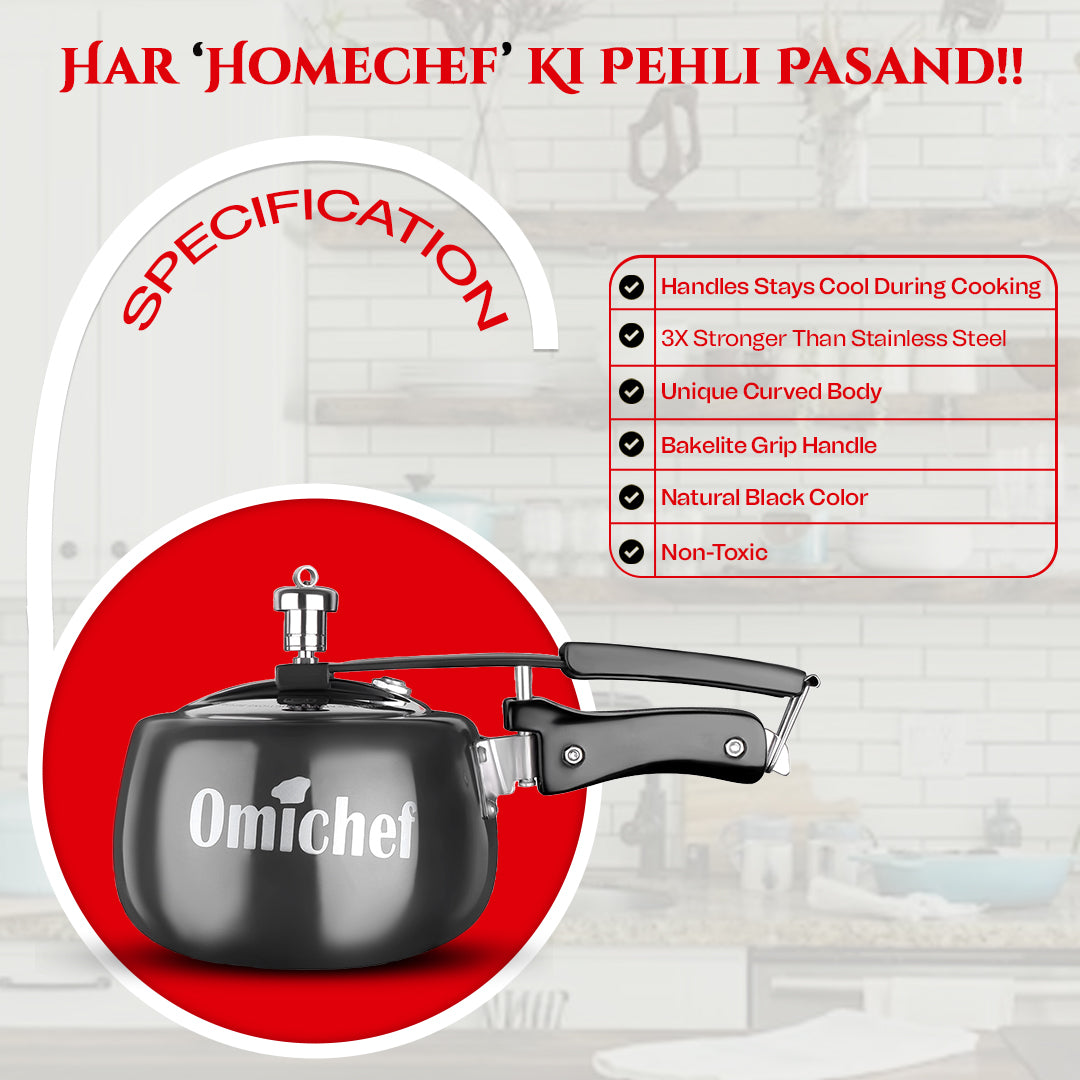 2 Litre | Hard Anodized | Induction Compatible | Curve | Pressure Cooker