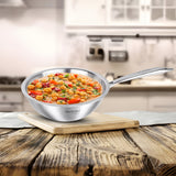 Triply Stainless Steel Wok | 22 CM | Capacity 2 Litre