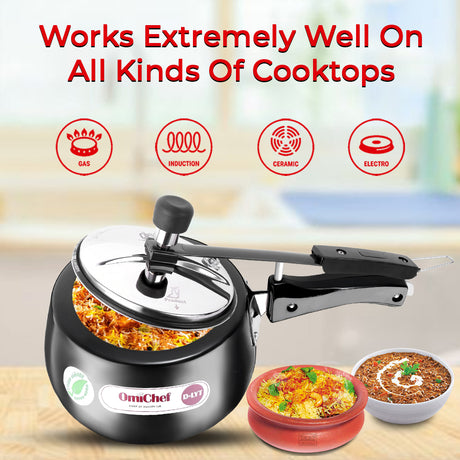 2 Litre | D-LYT | Hard Anodized | Induction Compatible | Curve | Pressure Cooker