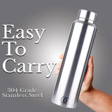 Aquapro Stainless Steel Fridge Water Bottle | Single Wall | Silver | Capacity 1 Litre OmiChef