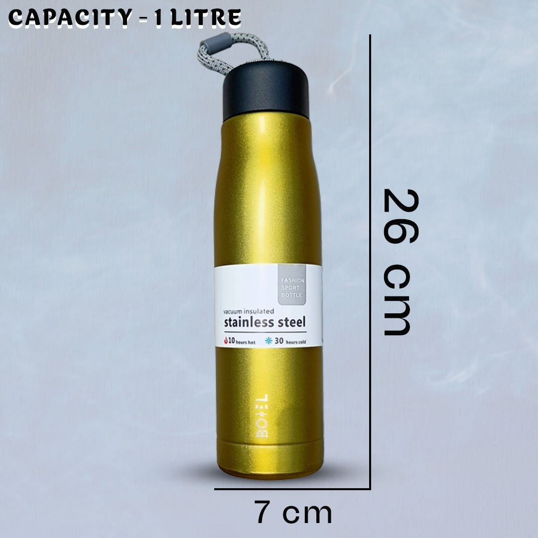 Sporty | Double Wall Steel Water Bottle | Vacuum Insulated | 10 Hours Hot & 24 Hours Cold