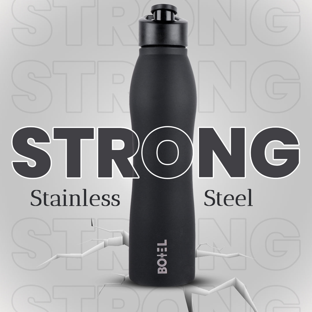 Vergo Stainless Steel Sports Water Bottle | Single Wall | 1 Litre