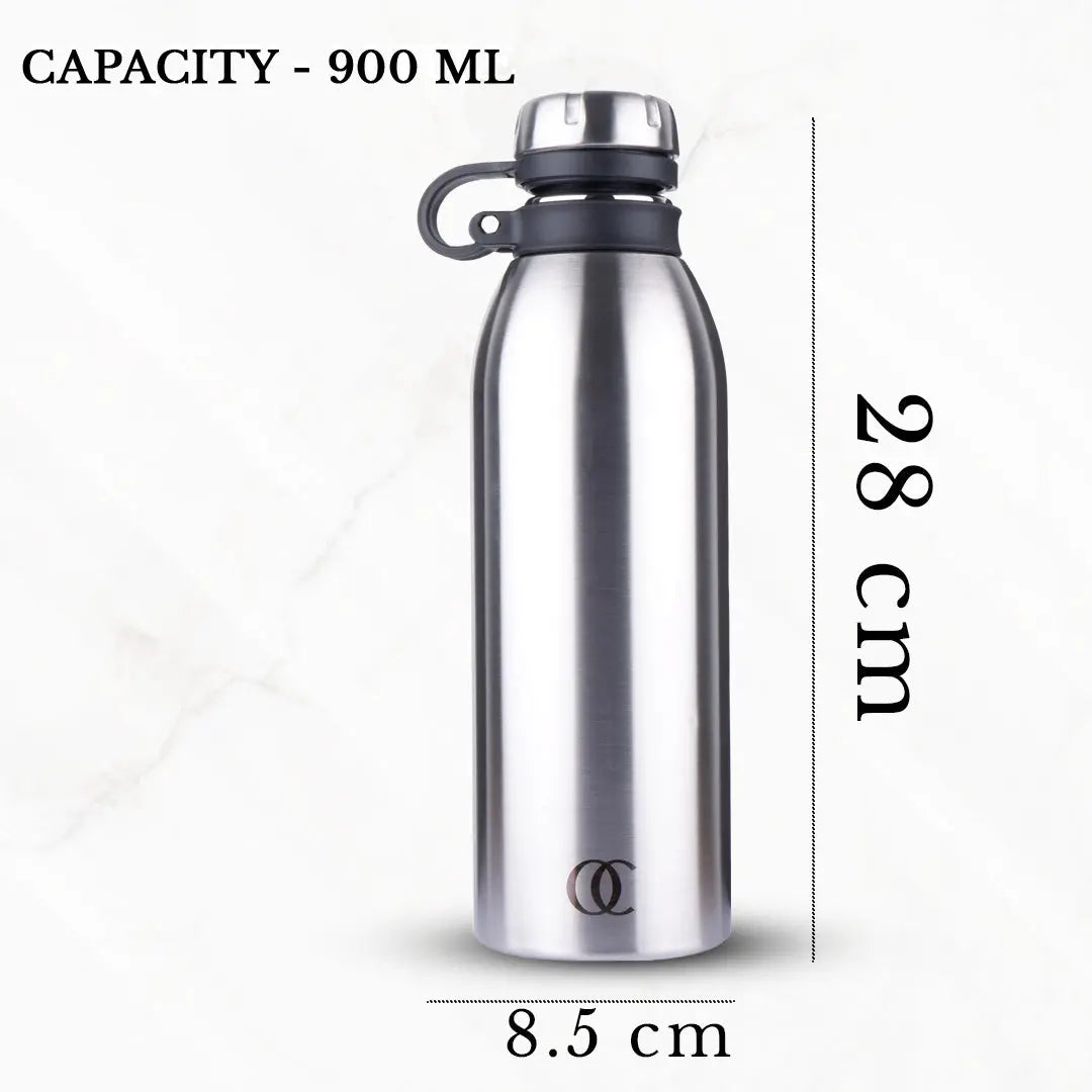 Nexa Stainless Steel Water Bottle | Vacuum Insulated | Hot & Cold For 24 Hours | Capacity 900 ML OmiChef