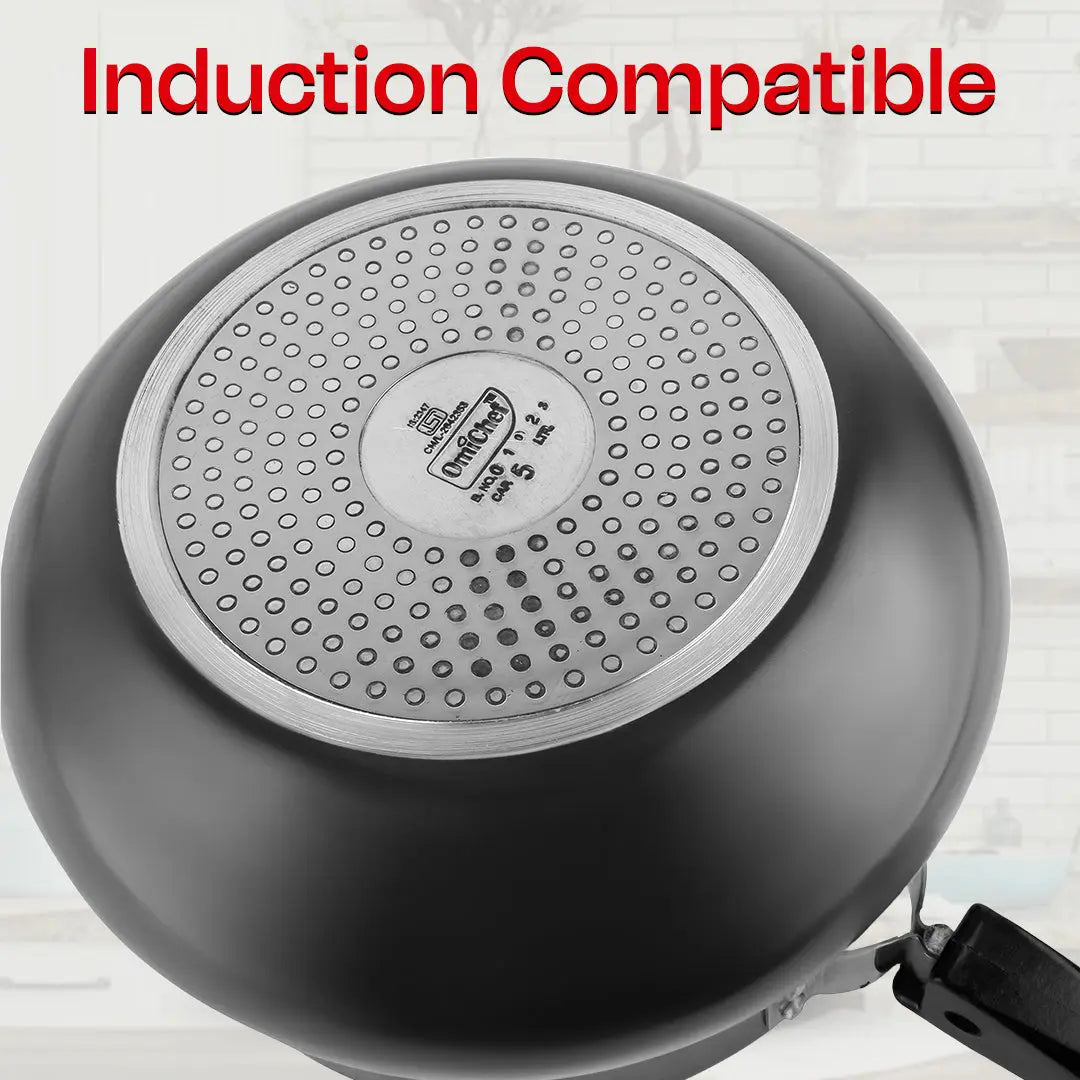 5 Litre | Hard Anodized | Induction Compatible | Matki | Pressure Cooker OmiChef