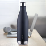 Thermo Sleek Double Wall Stainless Steel Water Bottle - 750 ml | Keeps Drinks Hot or Cold for 24 Hours