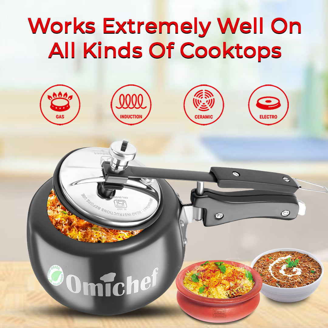 2 Litre | Hard Anodized | Induction Compatible | Curve | Pressure Cooker