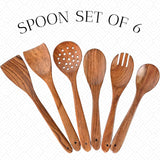 Wooden Teak Wood Wooden Salad Spoon, Table Spoon, Serving Spoon Set