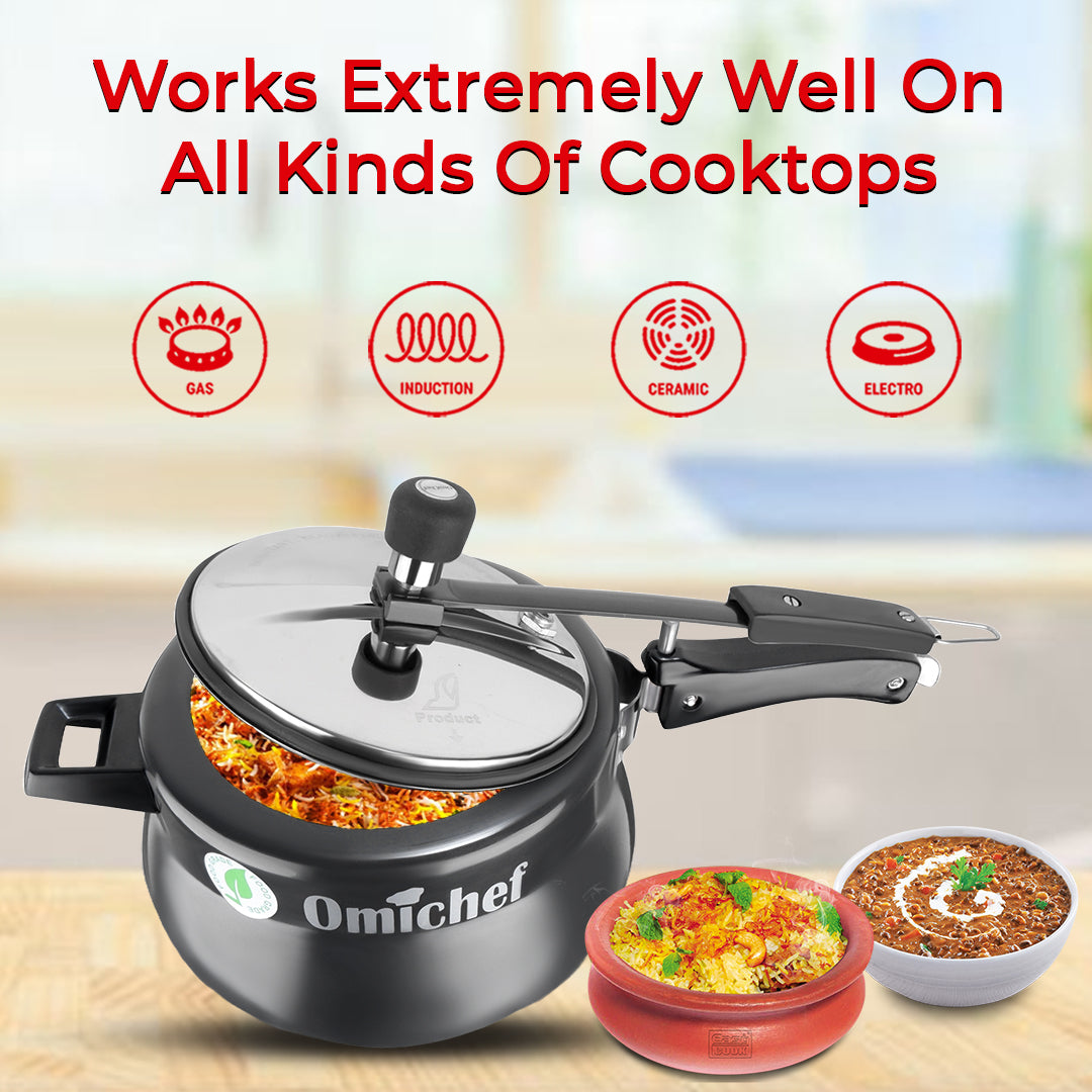 5 Litre | Hard Anodized | Induction Compatible | Matki | Pressure Cooker