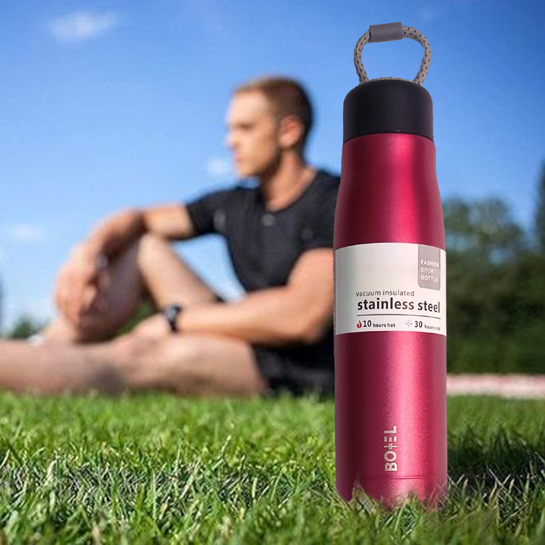 Sporty | Double Wall Steel Water Bottle | Vacuum Insulated | 10 Hours Hot & 24 Hours Cold