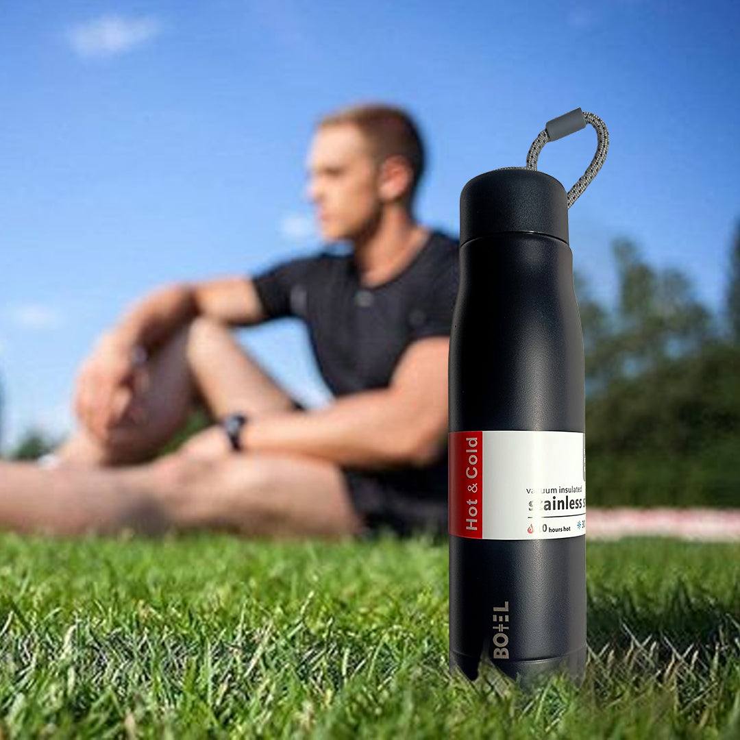 Sporty | Double Wall Steel Water Bottle | Vacuum Insulated | 10 Hours Hot & 24 Hours Cold