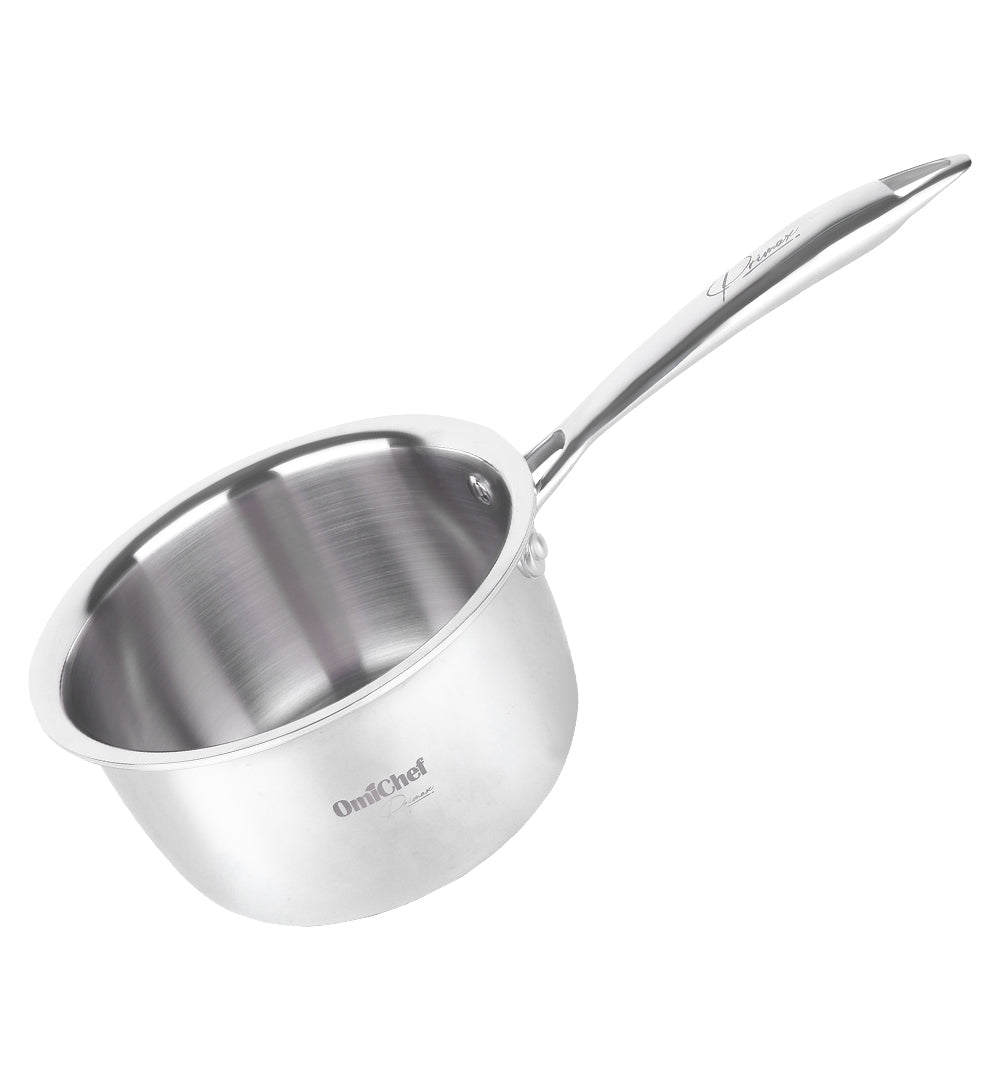 michef Triply Stainless Steel Saucepan/Tea Pan 16 CM Capacity 1.6 Litre