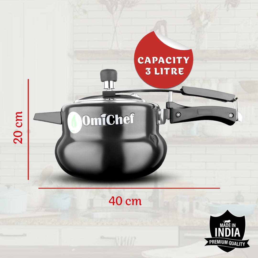 3 Litre | Hard Anodized | Induction Compatible | Matki | Pressure Cooker