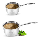 Triply Saucepan Set Of 2 Pcs | Diameter 14, 16 CM | Capacity 1.2, 1.6 Litre OmiChef