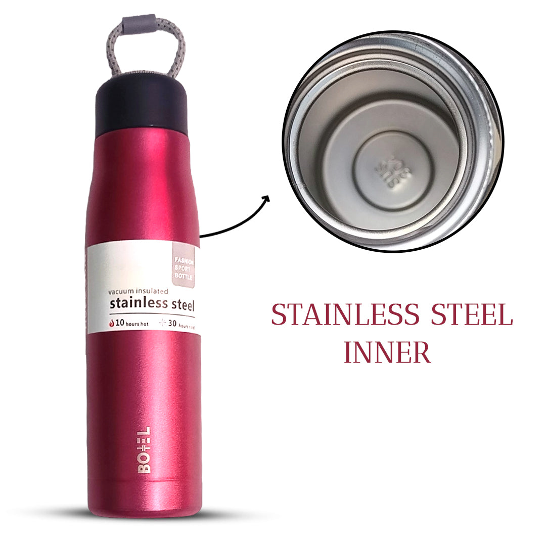 Sporty | Double Wall Steel Water Bottle | Vacuum Insulated | 10 Hours Hot & 24 Hours Cold