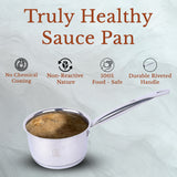 Stainless Steel Sandwitched bottom sauce pan | Sauce Pan 13 cm diameter | Capacity 850 ml OmiChef