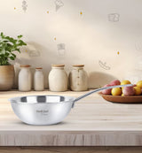 Triply Stainless Steel Wok 20 CM | Capacity 1.7 Litre