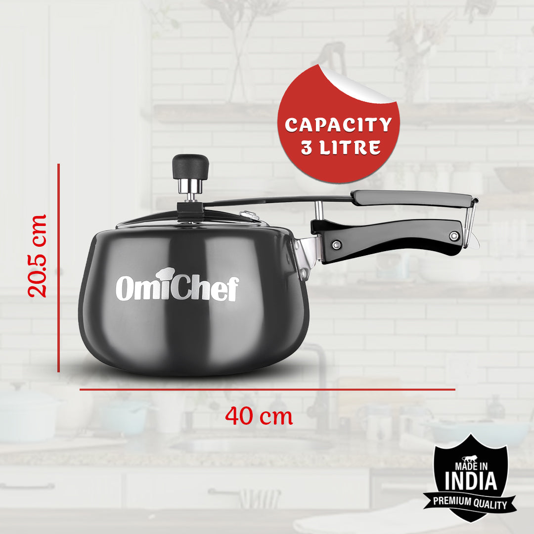 3 Litre | Hard Anodized | Induction Compatible | Curve | Pressure Cooker