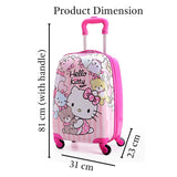 Hello Kitty-Travel Suitcase/Luggage For Kids Cabin Suitcase 4 Wheels - 18 inch