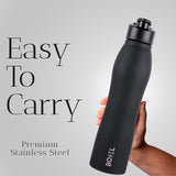 Vergo Stainless Steel Sports Water Bottle | Single Wall | 1 Litre