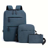 Casual Laptop Bag Office School College Business Travel, USB Slot Available Waterproof Backpack