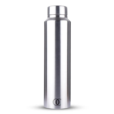 Aquapro Stainless Steel Fridge Water Bottle | Single Wall | Silver | Capacity 1 Litre OmiChef