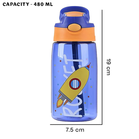 Kids Sipper Water Bottle | Flip-Open Lid | Perfect for School & Travel | Capacity - 380 ML