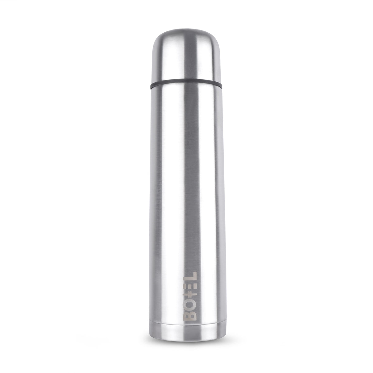 Omichef Silver Thermo Tough Double wall Steel Water bottle Hot & Cold for 24 hours Flask