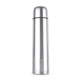 Omichef Silver Thermo Tough Double wall Steel Water bottle Hot & Cold for 24 hours Flask