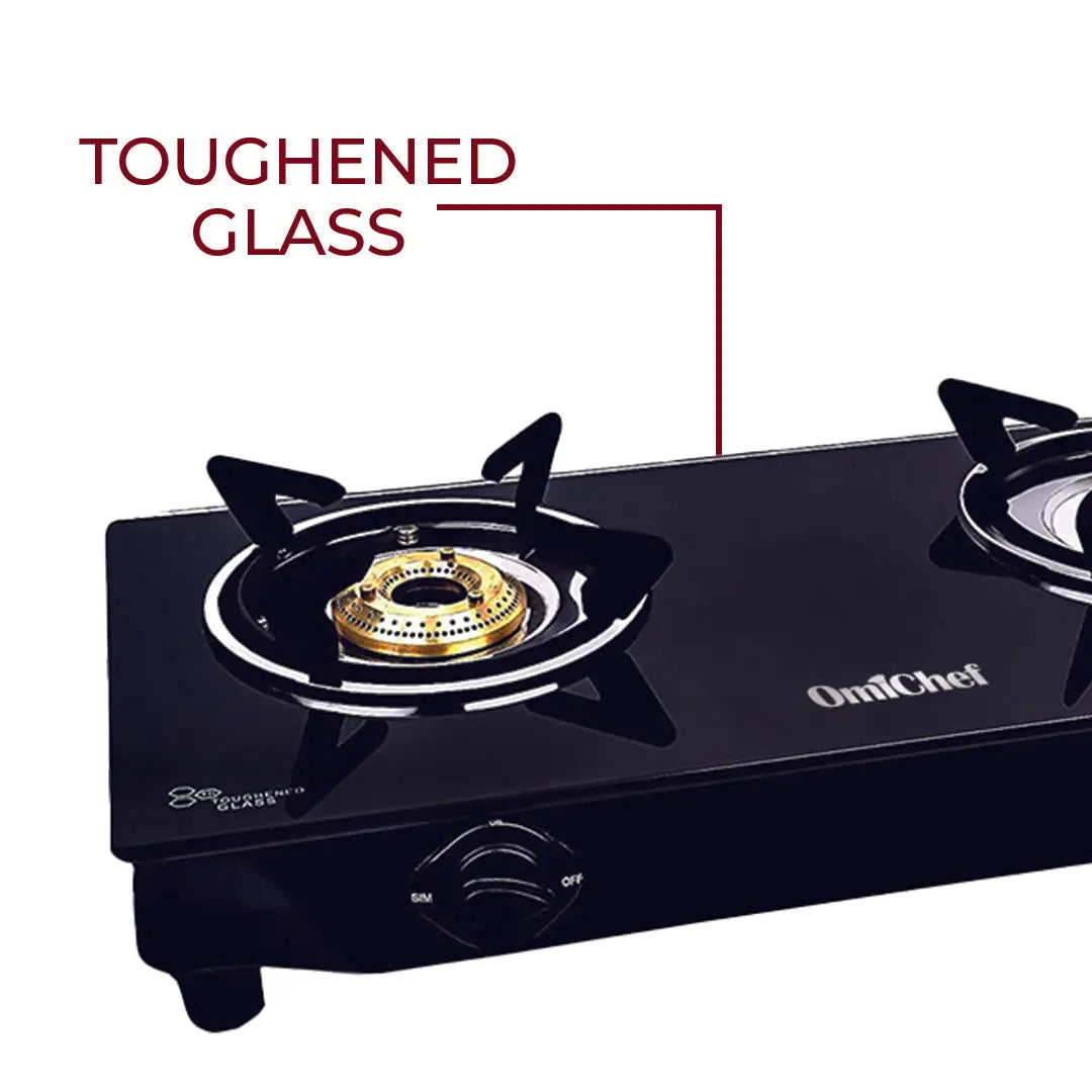 Omichef Toughened Glass Stove 2 Burner MS Body