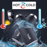 Black Marshal Double Wall Steel Water Bottle | Hot or Cold for 24 Hours Flask 1000 ML