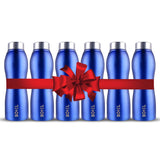 BoTTel Curvy Stainless Steel Water Bottle Single Wall in Blue Colour 1 Litre