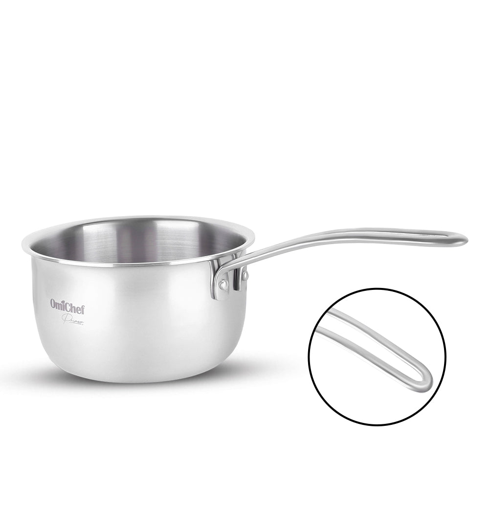 Triply Stainless Steel Saucepan/Tea Pan | 16 CM | Capacity 1.6 Litre