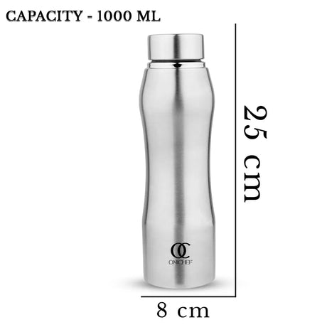 UniSteel Curvy Fridge  Bottle- Capacity 1 Litre OmiChef