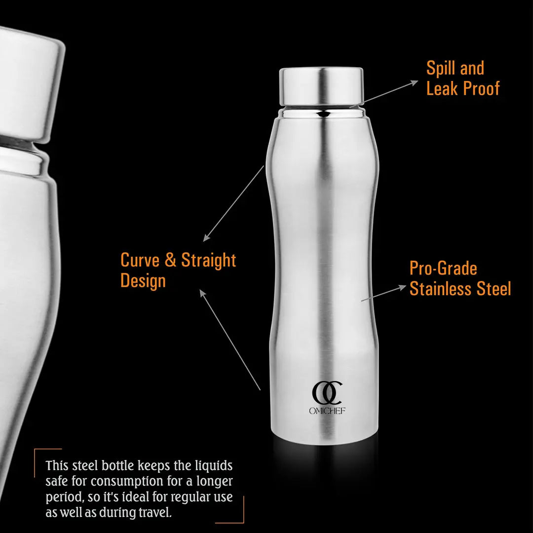 UniSteel Curvy Fridge  Bottle- Capacity 1 Litre OmiChef